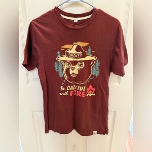 The Landmark Project Smokey the Bear Maroon Graphic Tee